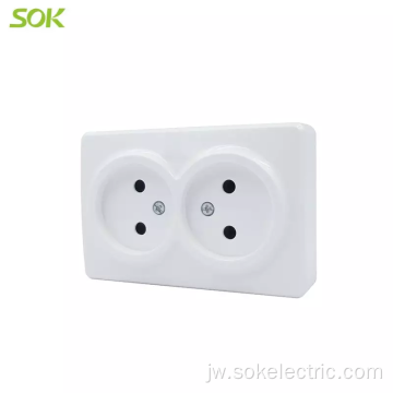 2 Outlet Pin Bunder tanpa Dipasang Permukaan Rana